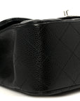 Caviar Quilted Mini Square Flap Black