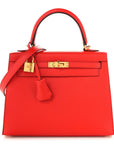 Epsom Kelly Sellier 25 Rouge De Coeur