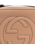 Pebbled Calfskin Small Soho Disco Bag Camelia