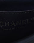 Lambskin Quilted Mini Rectangular Flap Dark Navy Blue