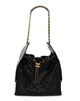 Caviar Quilted Medium CHNL 25 Handbag Black