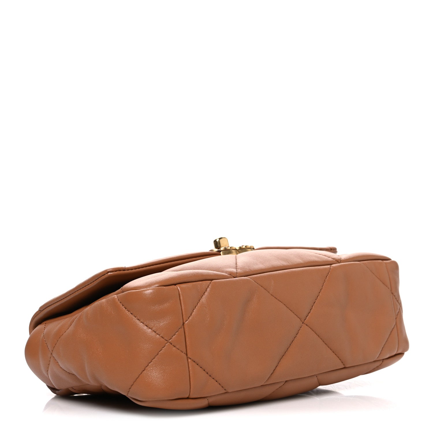 Lambskin Quilted Medium CHNL 19 Flap Brown