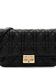 Lambskin Cannage Medium Miss D1OR Flap Black