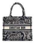 Canvas Embroidered Small D1ORiviera Toile De Jouy Book Tote Blue