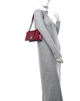 Metallic Lizard Small D1ORama Flap Bag Fuchsia