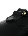 Grainy Calfskin Note Crossbody Bag Black