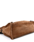 Waxed Suede Calfskin Classic Hardware Medium Le City Camel
