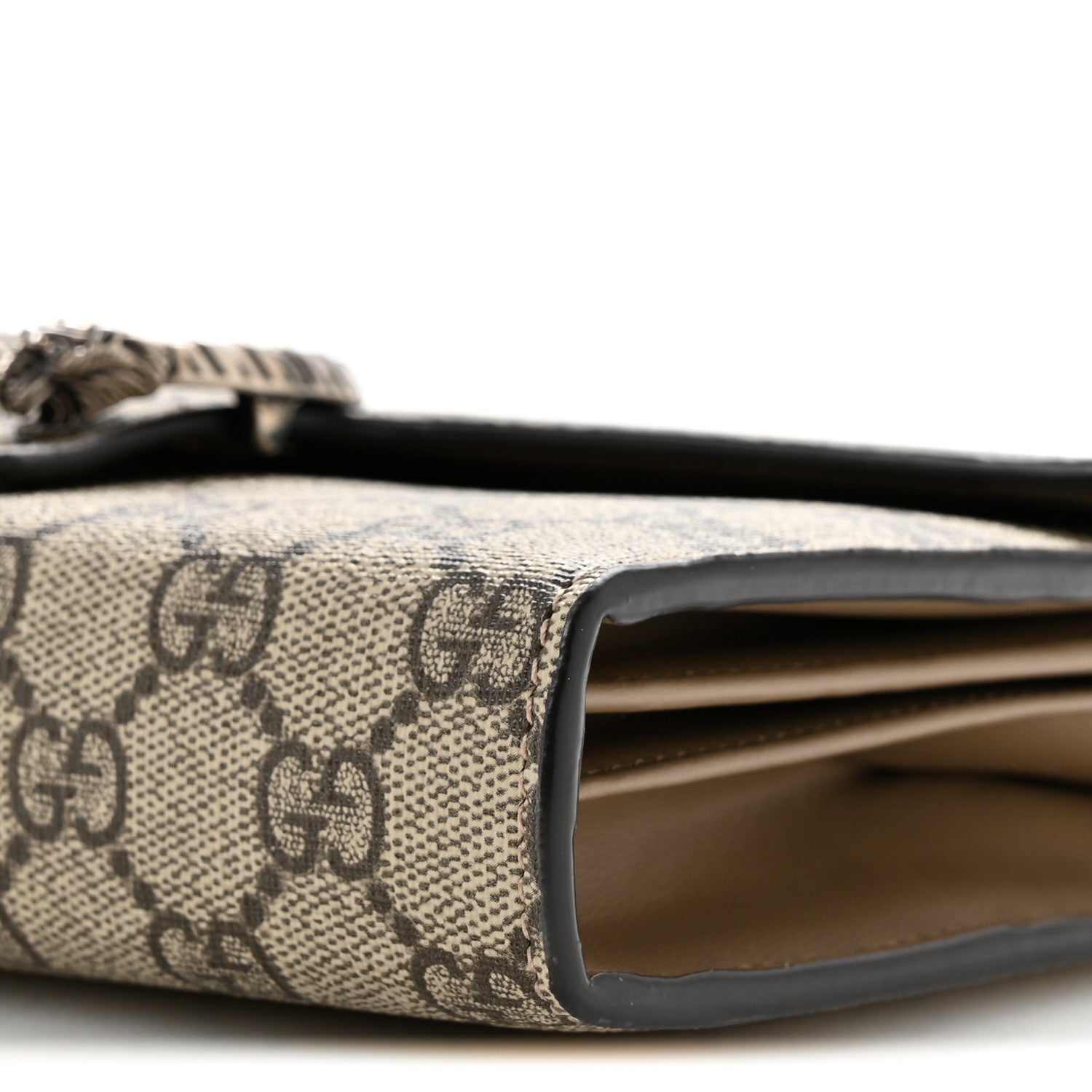 GG Supreme Monogram Mini Dionysus Chain Wallet Beige Taupe