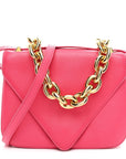 Calfskin Mount Envelope Bag Pink