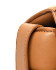 Nappa Maxi Intreccio Padded Cassette Crossbody Bag Caramel