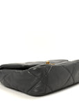 Lambskin Quilted Medium CHNL 19 Flap Dark Grey