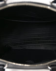 Nylon Saffiano Top Handle Bag Black