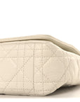 Grained Calfskin Cannage Small Caro Bag White