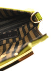 Canvas Vitello King FF Embroidered Nano Maxi Buckle Baguette Charm Wasabi