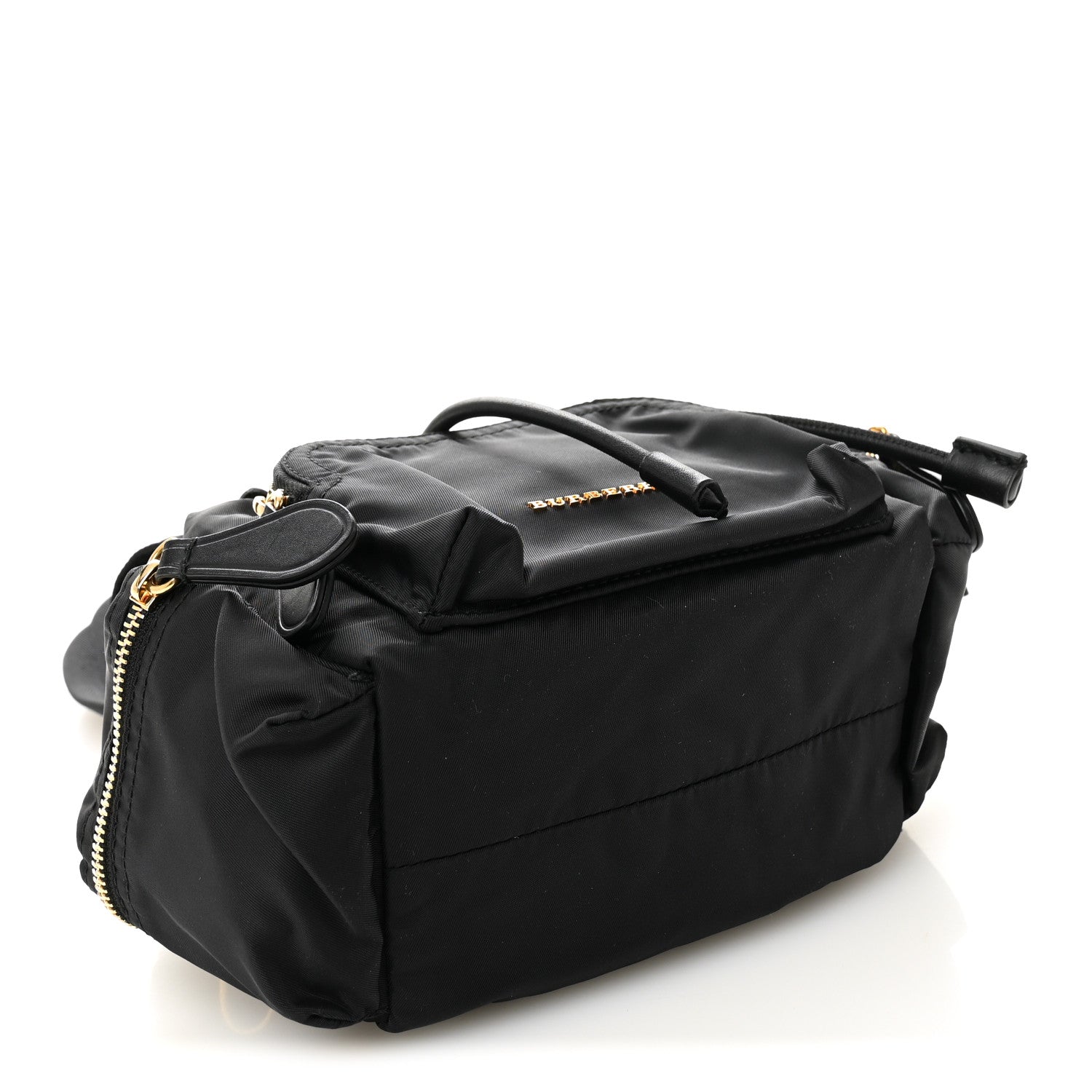 Nylon Small Crossbody Rucksack Backpack Black