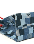Denim Damier Monogram Onthego Blue Rouge