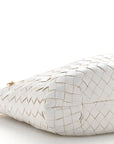 Nappa Intrecciato Small Capri Tote White