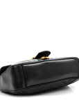 Calfskin Matelasse Small GG Marmont Shoulder Bag Black
