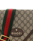 GG Supreme Monogram Web Medium Neo Vintage Flap Messenger Bag Beige New Acero