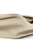 Crinkled Calfskin Matelasse Monogram Baby Niki Chain Satchel White