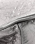 Metallic Agneau Arena Le Cagole Chain Shoulder Bag XS Silver