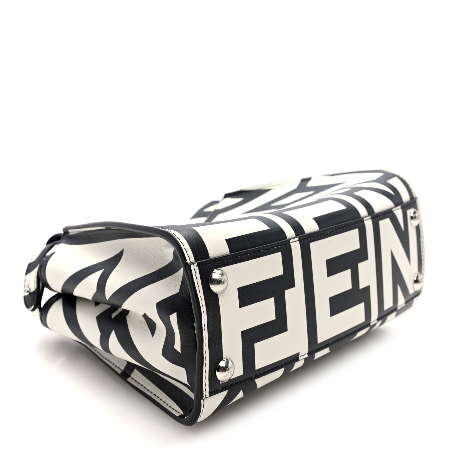 X MARC JACOBS Nappa Mini Peekaboo I SEE U Satchel Black White