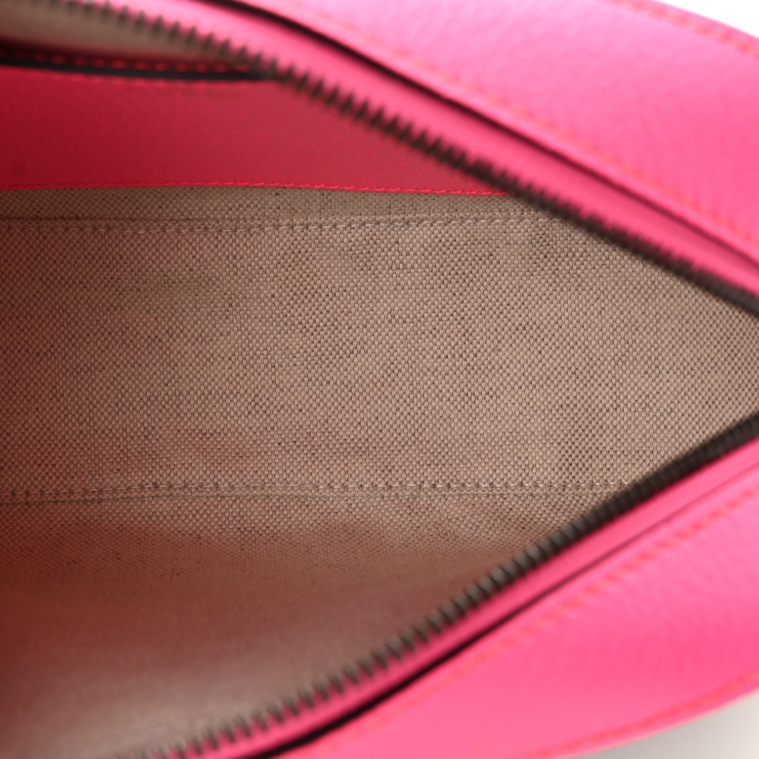 GG Supreme Monogram Textured Dollar Calfskin Web Ophidia Small Crossbody Bag Beige Ebony Fuchsia