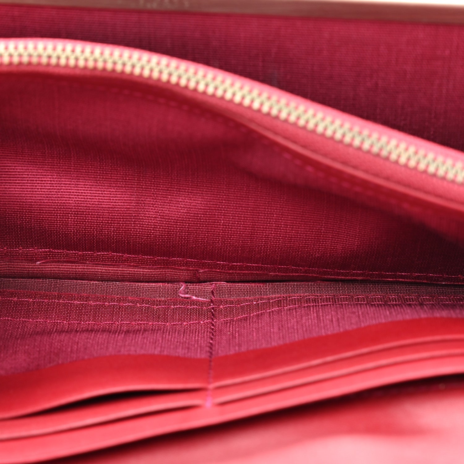 Patent Calfskin Wallet Red