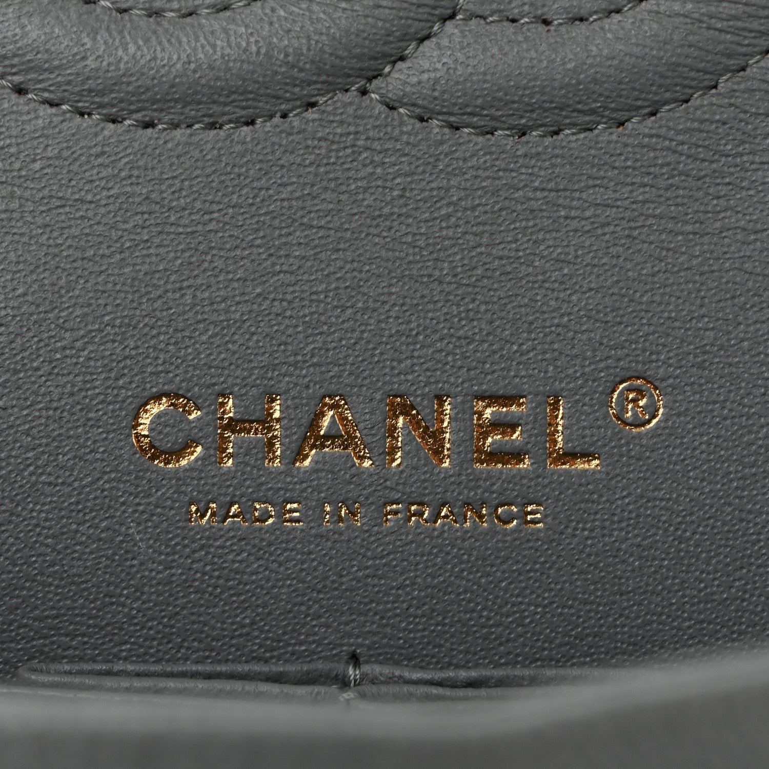 Caviar Quilted Medium Double Flap Grey