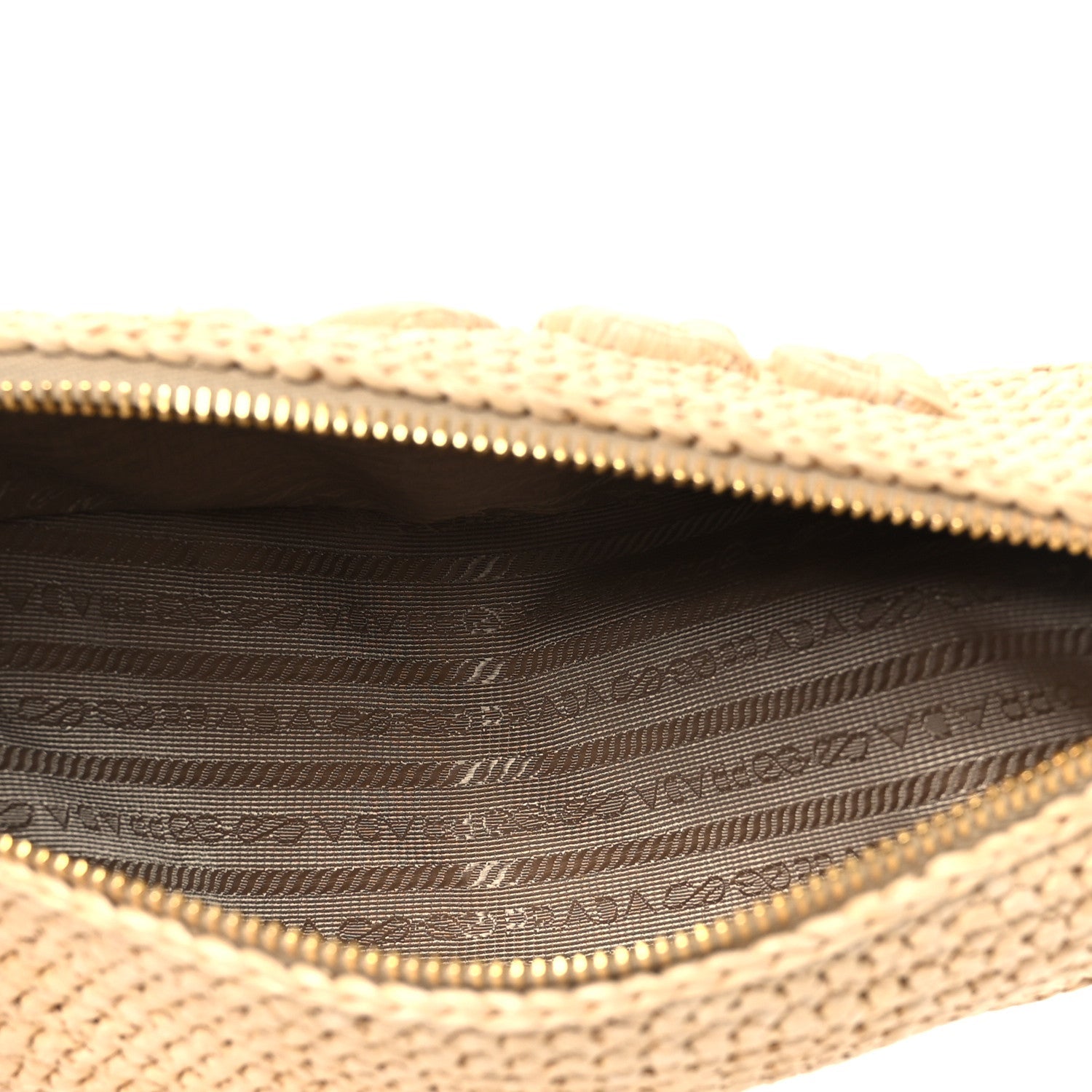 Yarn Raffia Effect Crochet Triangle Shoulder Bag Naturale