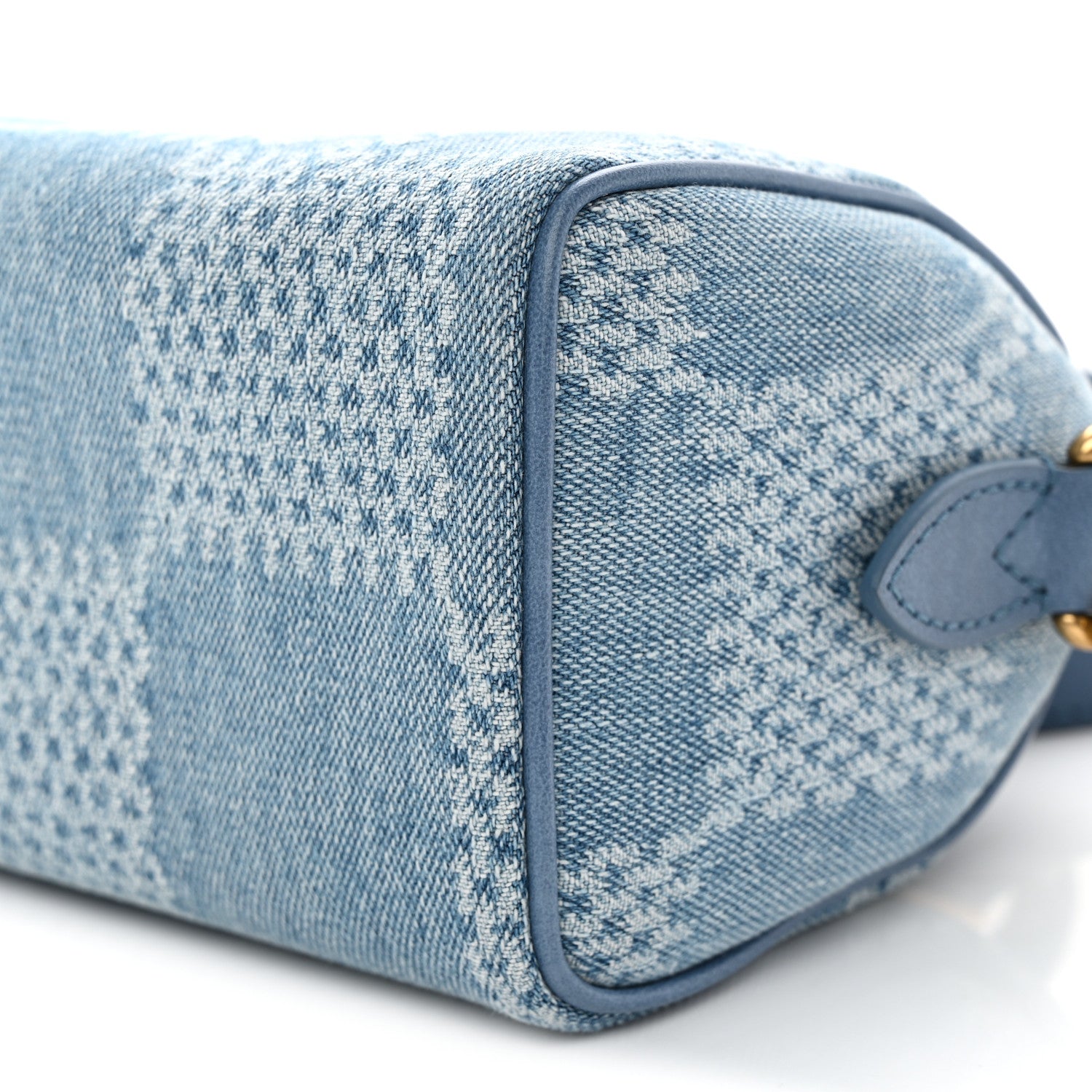 Damier Denim 3D Speedy Bandouliere 18 Denim Blue