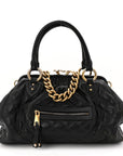 Calfskin Quilted Stam Black