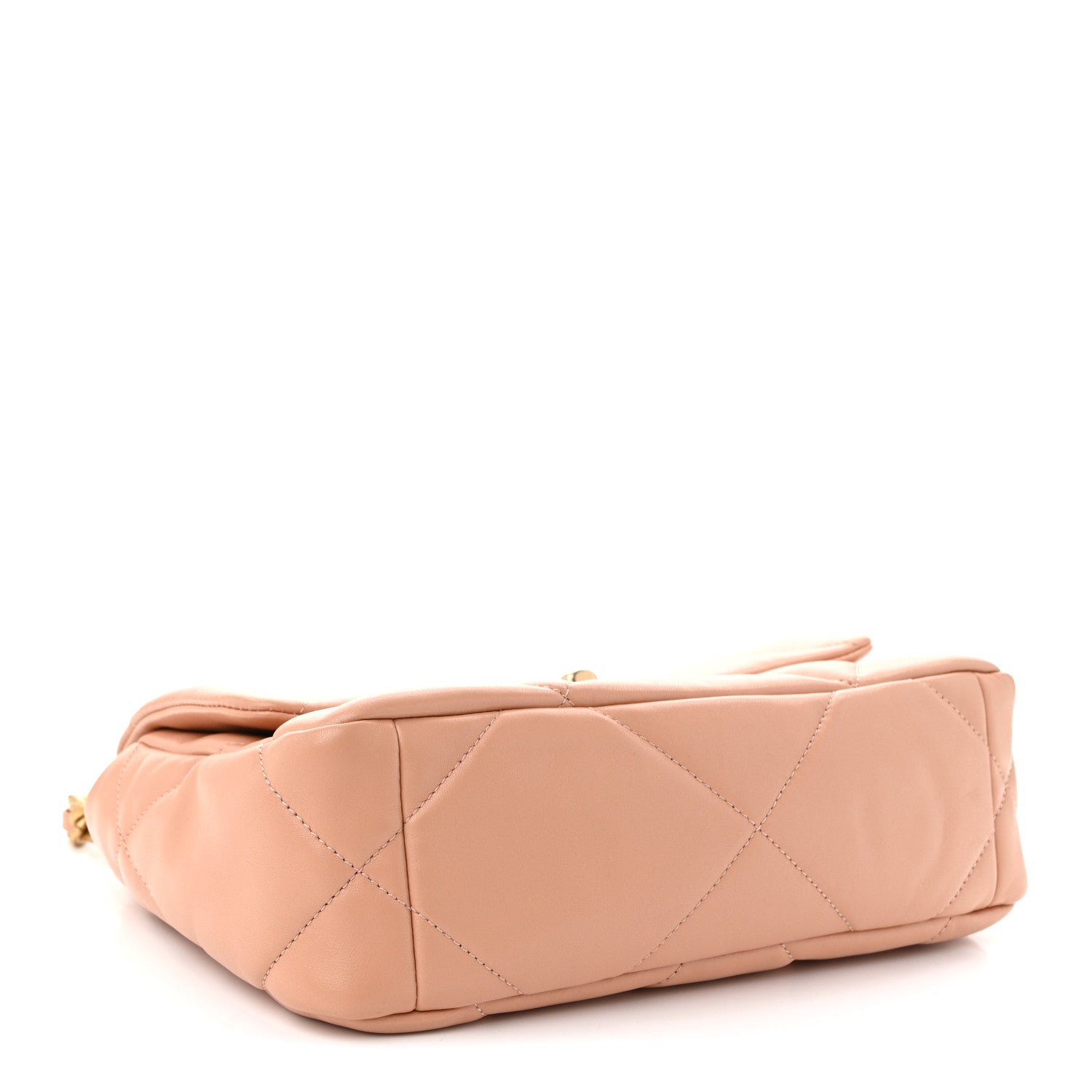 Lambskin Quilted Medium CHNL 19 Flap Beige