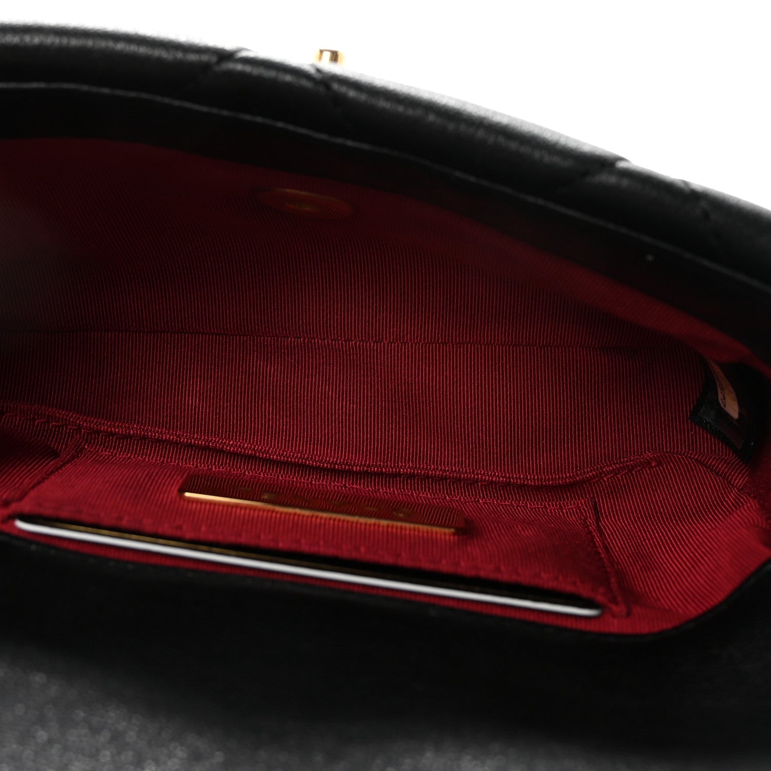 Goatskin Quilted CHNL 19 Waist Bag Black