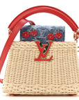 LV X TM Rattan Denim Calfskin Cerises Capucines Mini