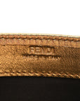 Vitello Catalan Mirror FF 1974 Embossed Continental Wallet on Chain Gold