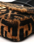 Shearling Vitello Dolce Macro FF 1974 Baguette Tobacco Black