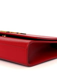 Grain De Poudre Medium Monogram Kate Satchel Red