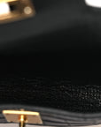 Matte Alligator Festival Kelly Bag Charm Black