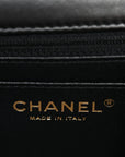 Lambskin Quilted Mini Rectangular Flap Black