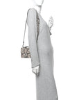Snakeskin Baguette Soft Trunk White Camelia