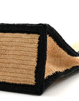 Raffia Calfskin Rive Gauche Tote Naturale Black