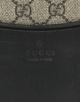 GG Supreme Monogram Four Wheel Suitcase Black