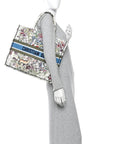 Canvas Embroidered Large D-Constellation Book Tote Latte Multicolor
