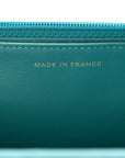 Caviar Quilted Boy Wallet On Chain WOC Light Blue