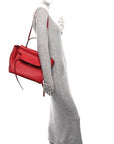 Grained Calfskin Mini Belt Bag Coquelicot