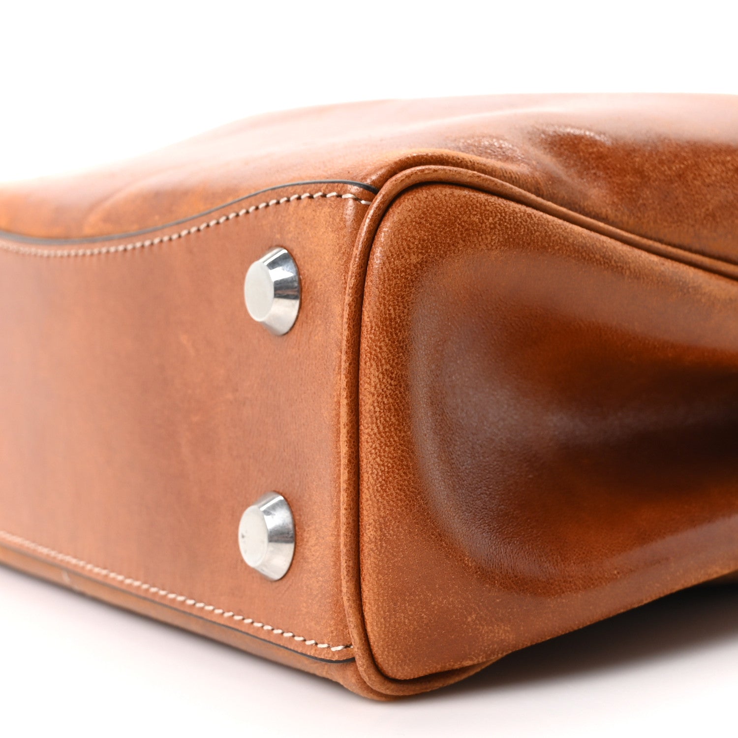 Vegetable Tanned Lambskin Mini Rodeo Top Handle Handbag Tan Cowboy