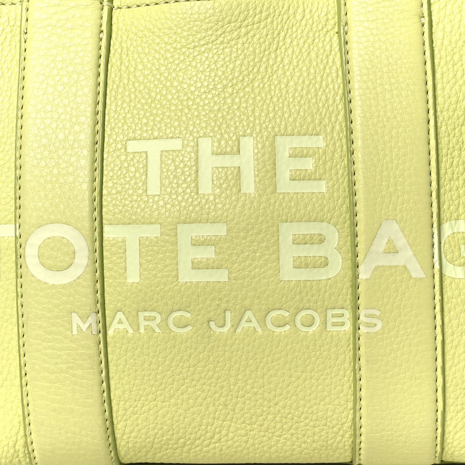 Grained Calfskin Small The Tote Bag Limoncello