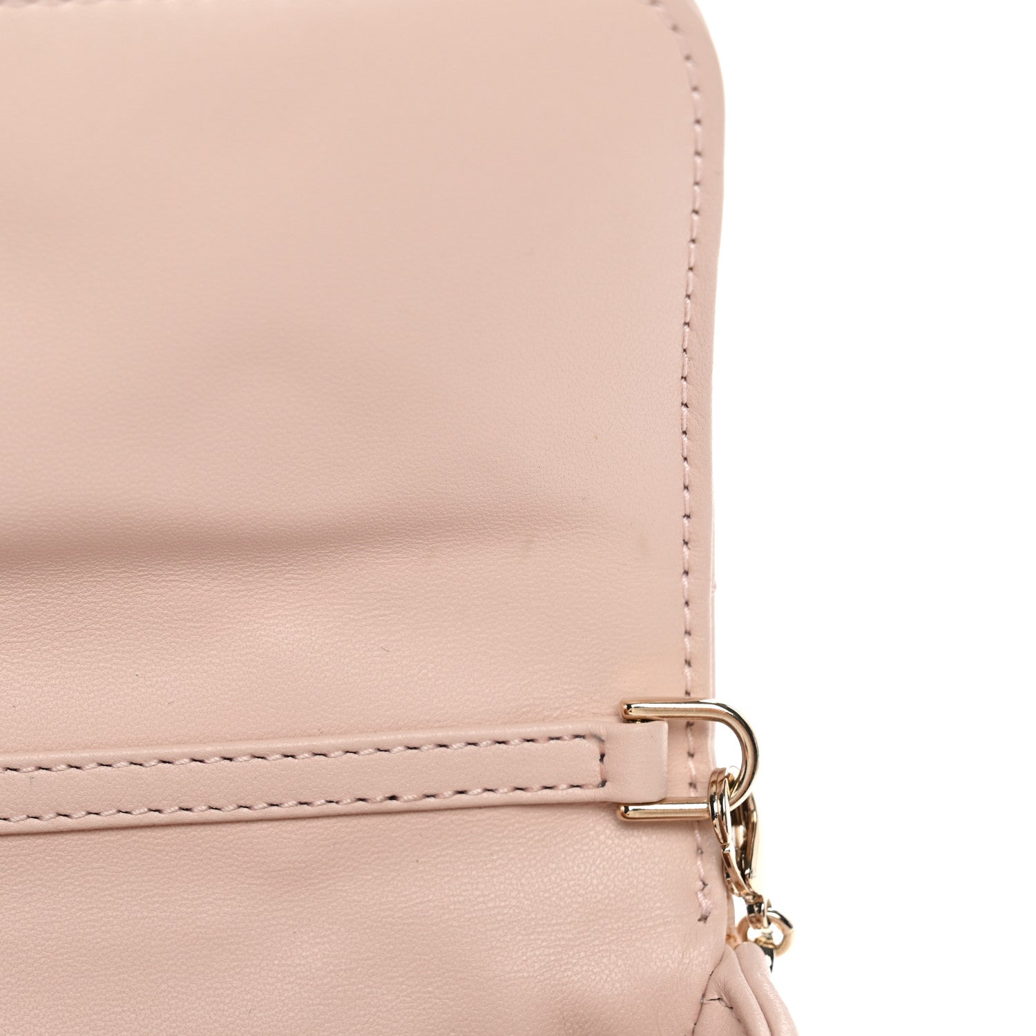 Lambskin Cannage D1OR Talk Phone Pouch Rose Poudre