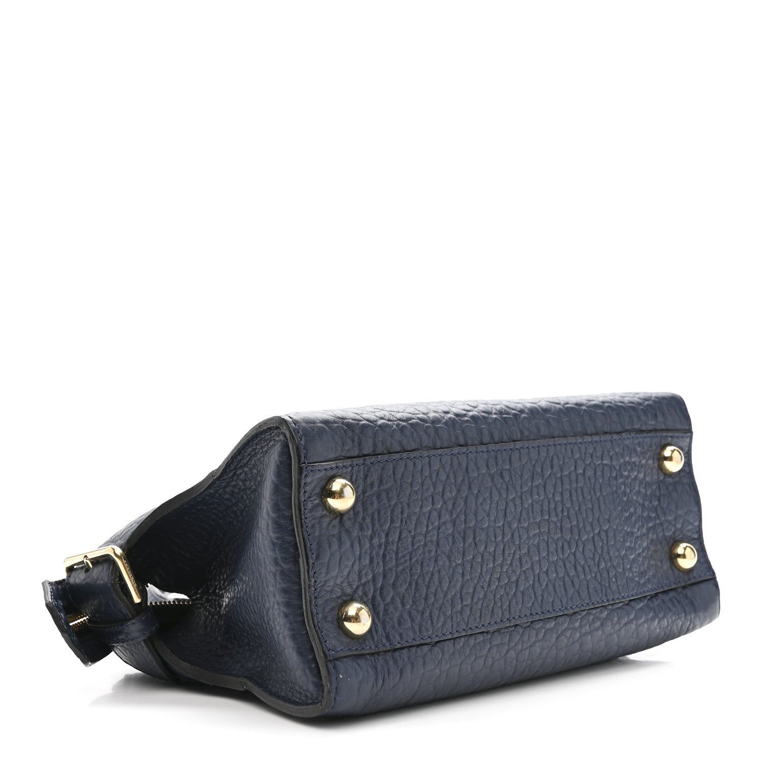 Signature Grain Small Clifton Bag Navy Blue
